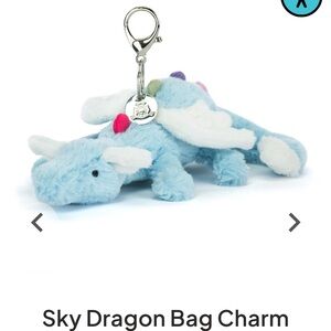 NWT Jellycat Sky Dragon Bag Charm